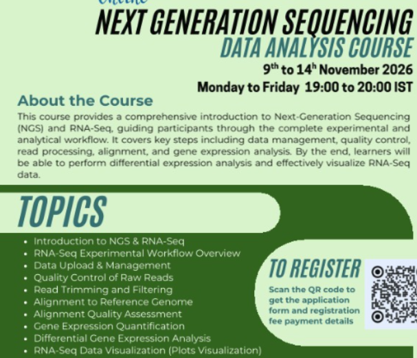 NGS RNA-Seq Data Analysis Course Overview Flyer
